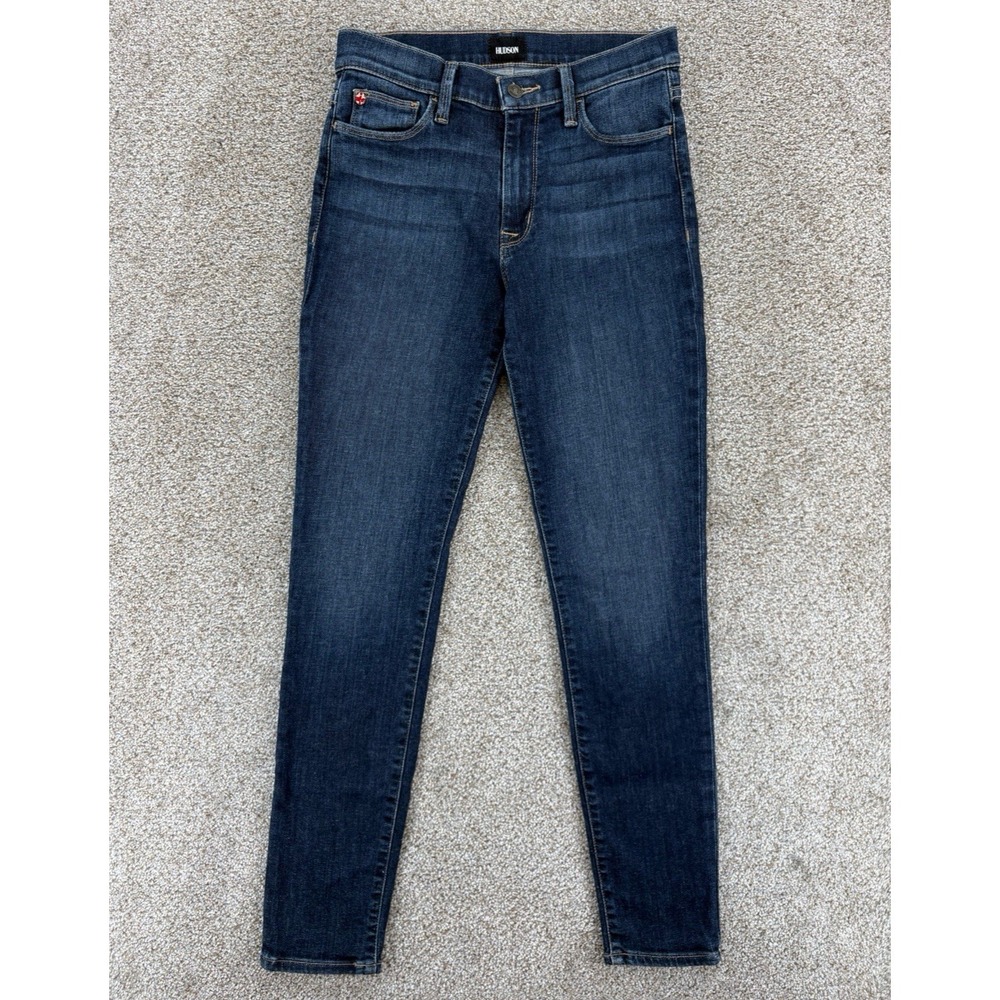 Hudson Natalie Jean in Mortal Dark Wash Womens 26 Blue Mid Rise Skinny Ankle EUC